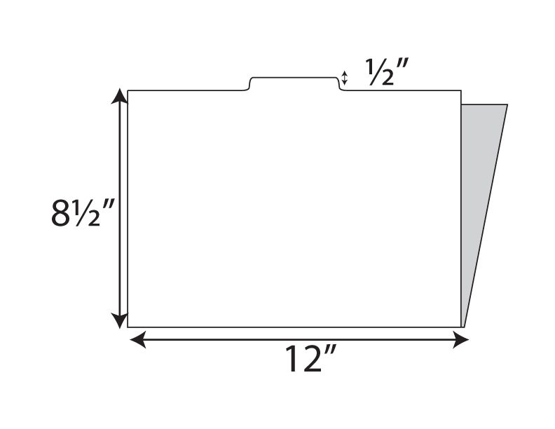 Item FF35: File Folders, Center Tab, Folded 8½ x 12 with ½” Tab | Zapco ...