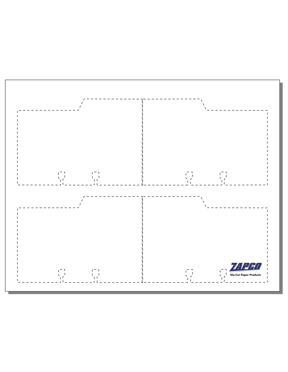 Item 120 4Up 3" x 5" File Card Rotary Paper Left and Right Tab 8 1/2