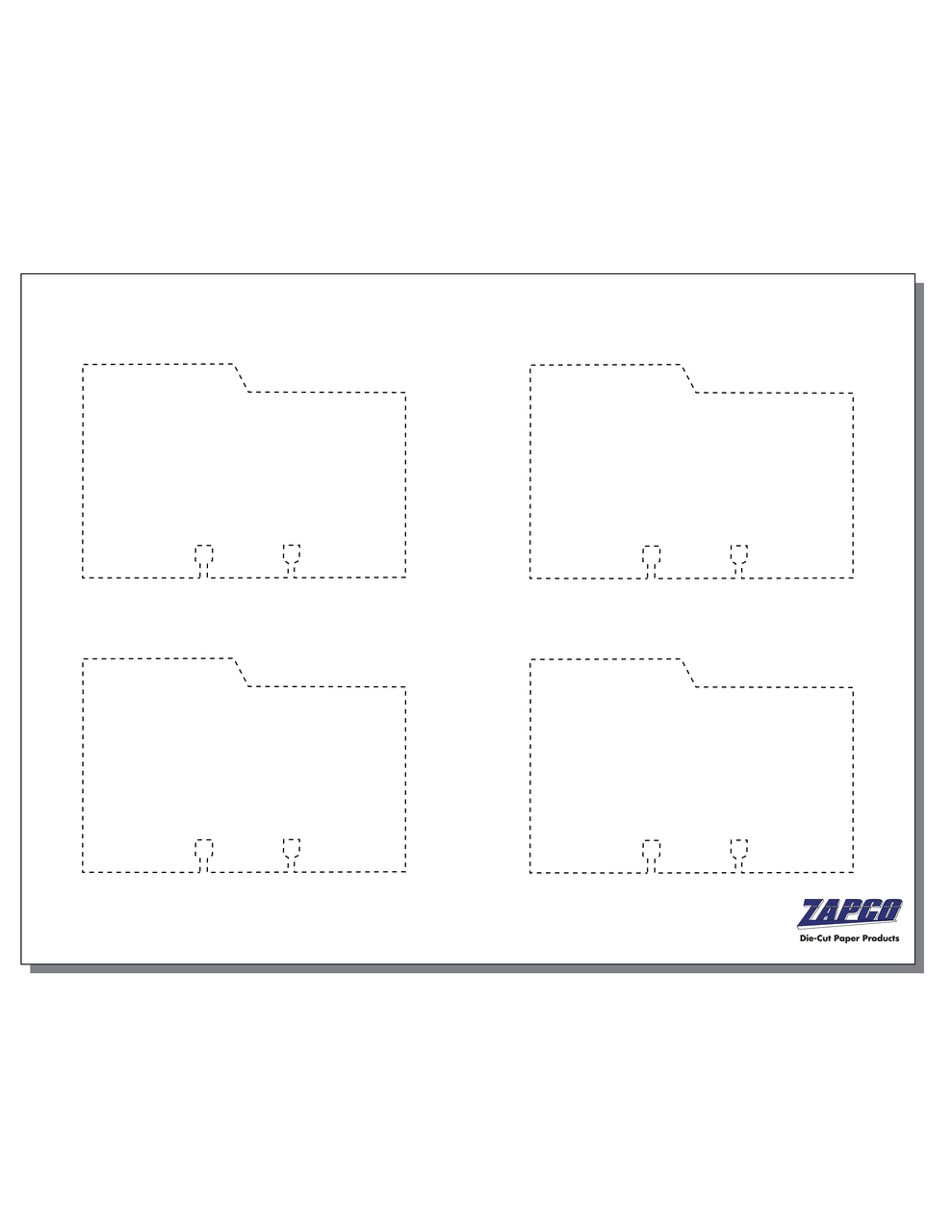 Item 122 4Up 2 5/8" x 4" Rotary File Card Left Tab 8 1/2" x 11" Sheet