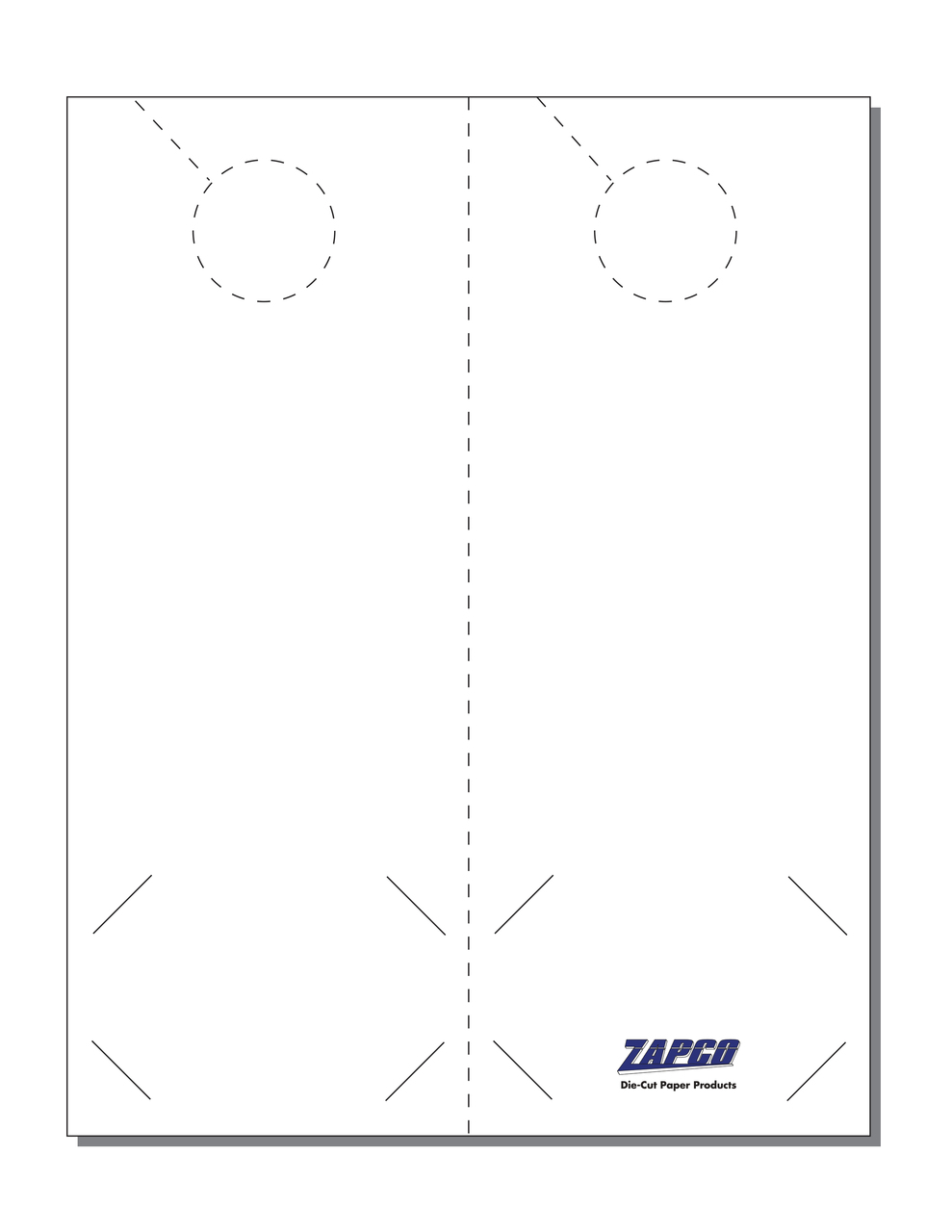 4.25 x 11 Printable Door Hangers - White Cardstock - OL245KW