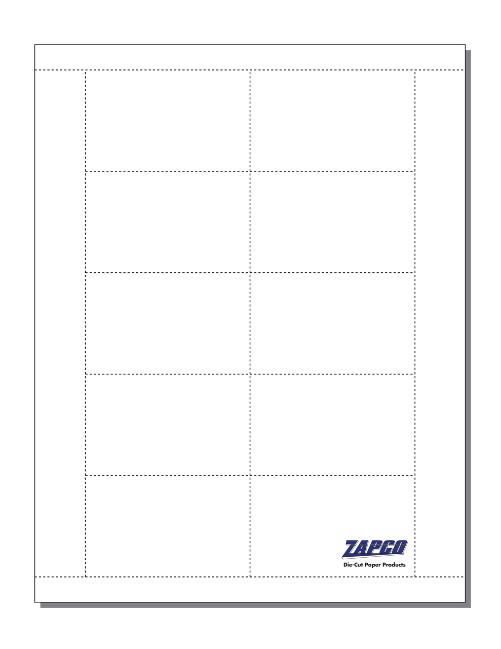 Item BC33: 3-up 2 x 3 5/8 x 3/4 Small Business Card Paper Box 12 x 18  Sheet
